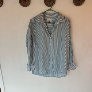 Universal Thread oversized fit green Striped Button Down Shirt size medium